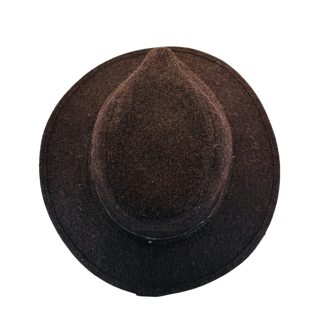 Stetson Wool Blend Fedora Safari Hat Brown‎ Felt Medium Outdoor Adventure Mens M